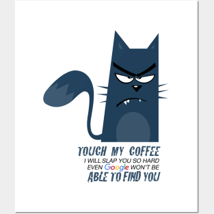 Cat Coffee Attitude Posters and Art